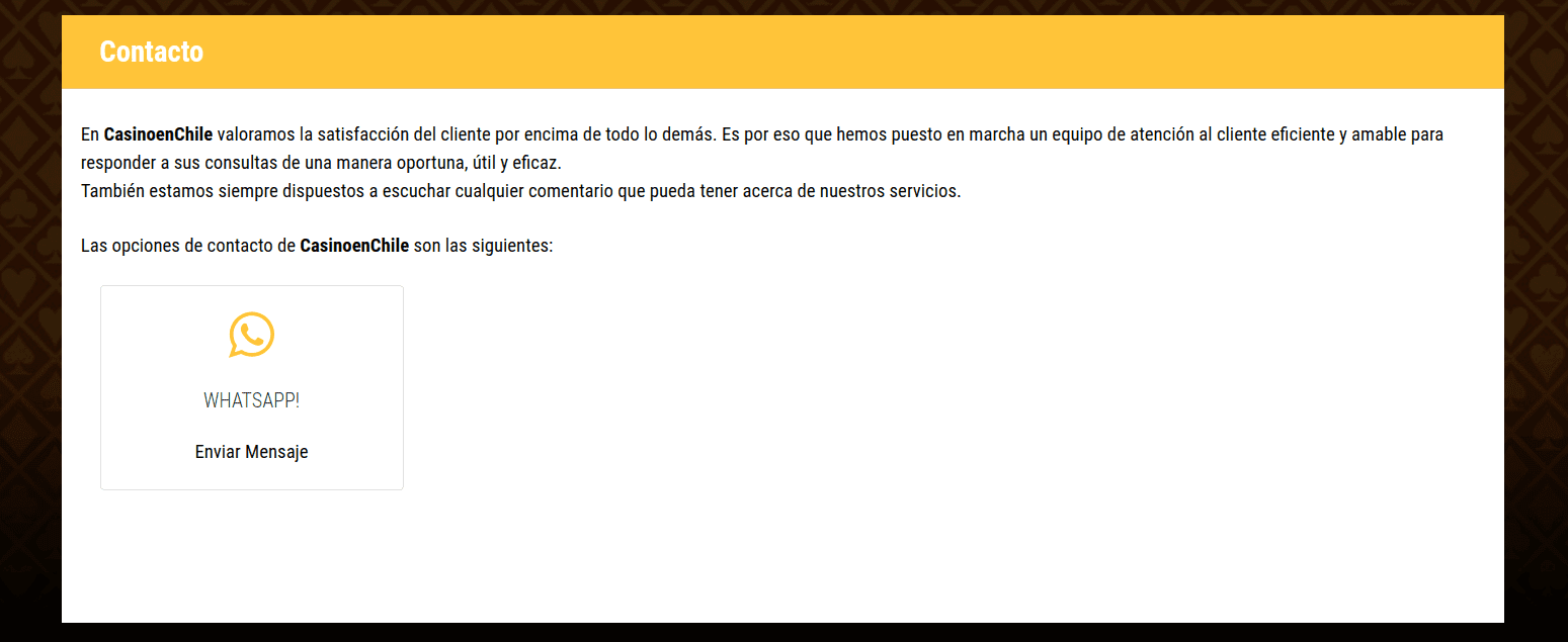 Servicio de Atención de CasinoenChile