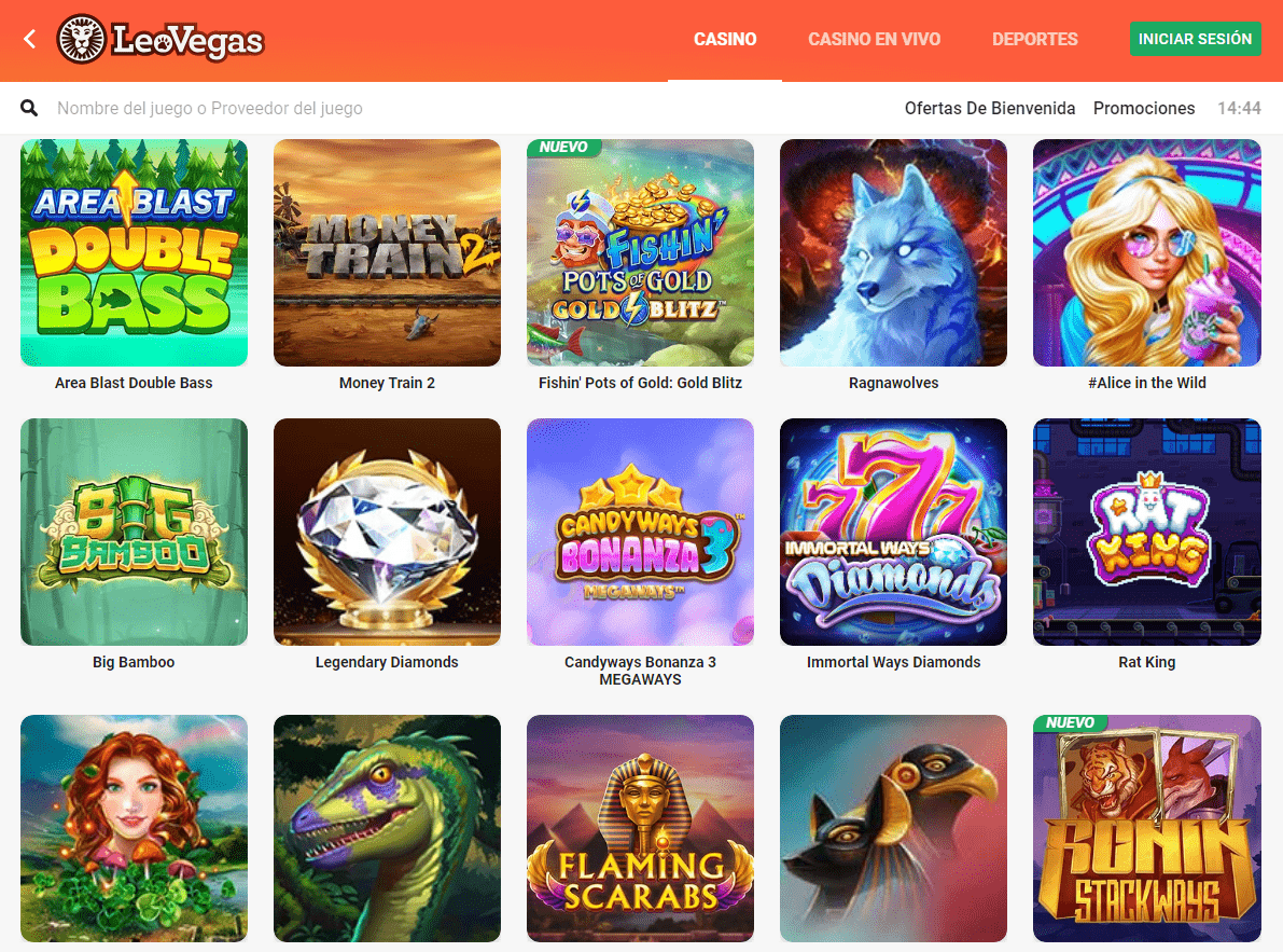 Tragamonedas del casino LeoVegas