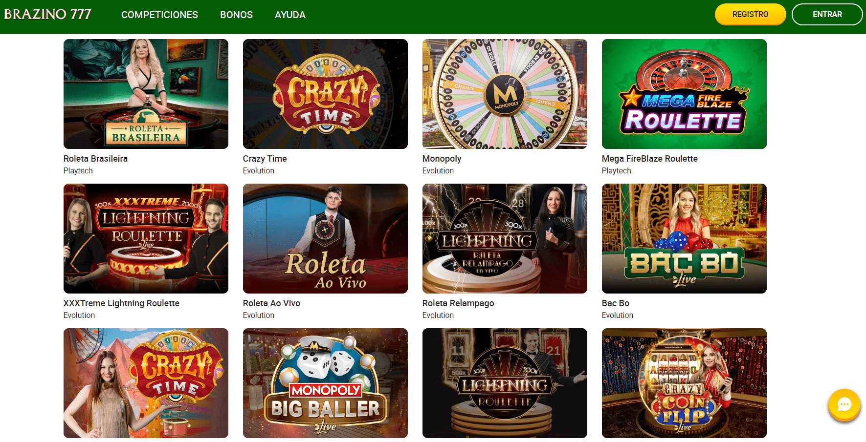 Brazino777 casino en vivo