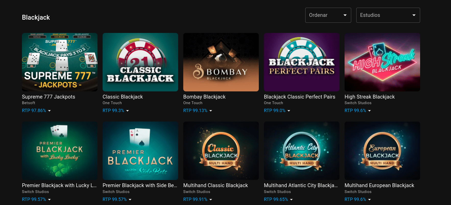 Blackjack en Cloudbet casino