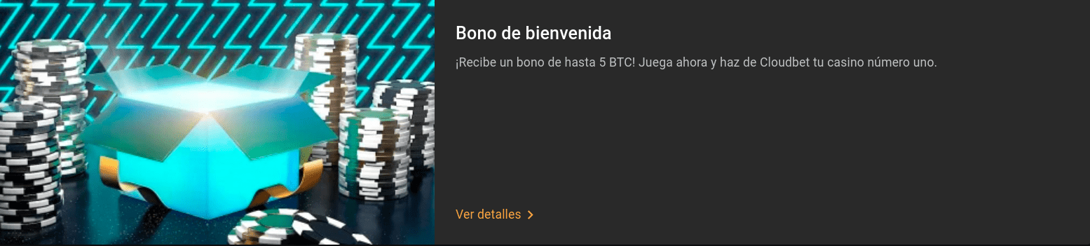 Cloudbet con bono de bienvenida