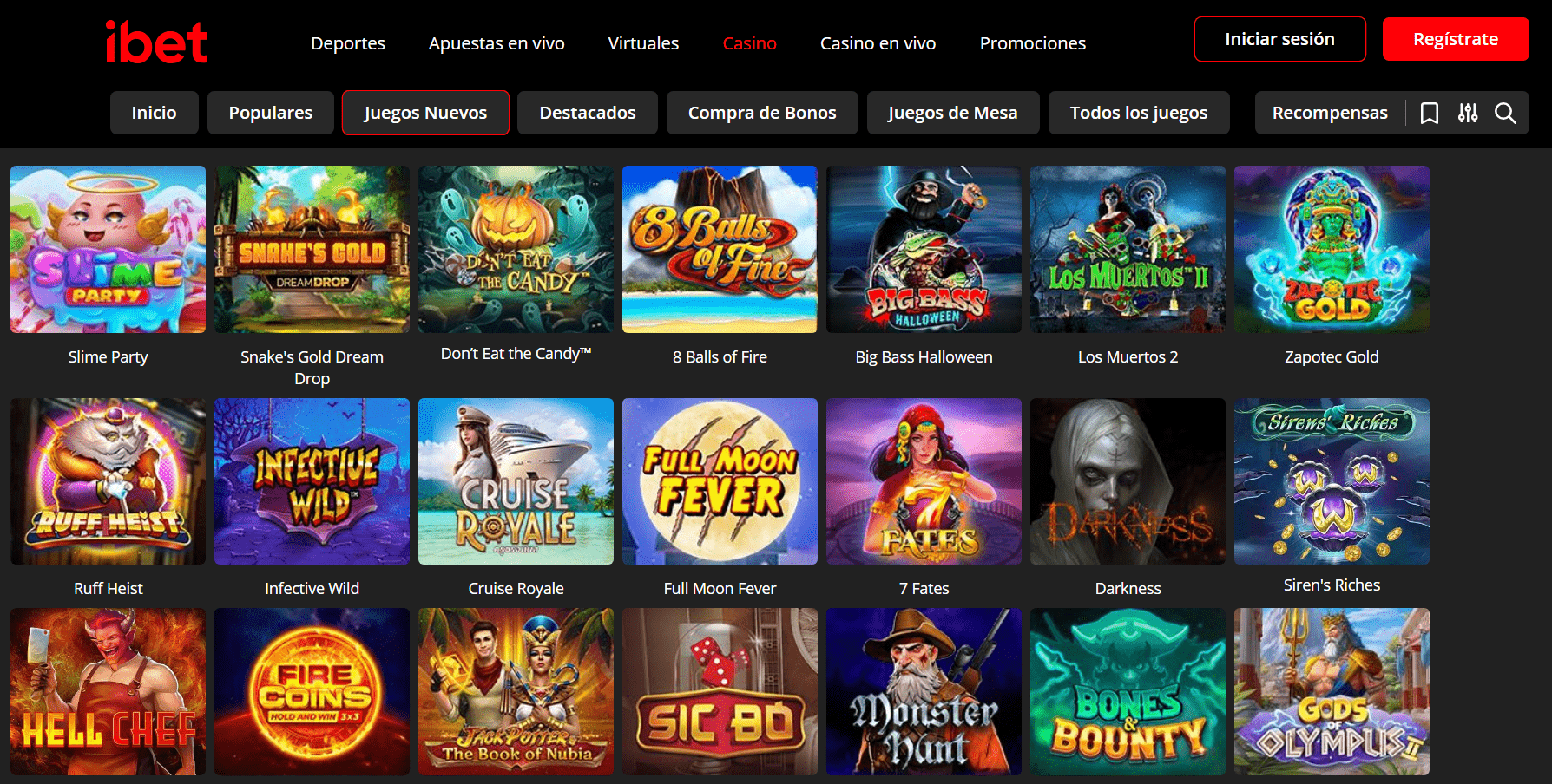 Tragamonedas en iBet casino