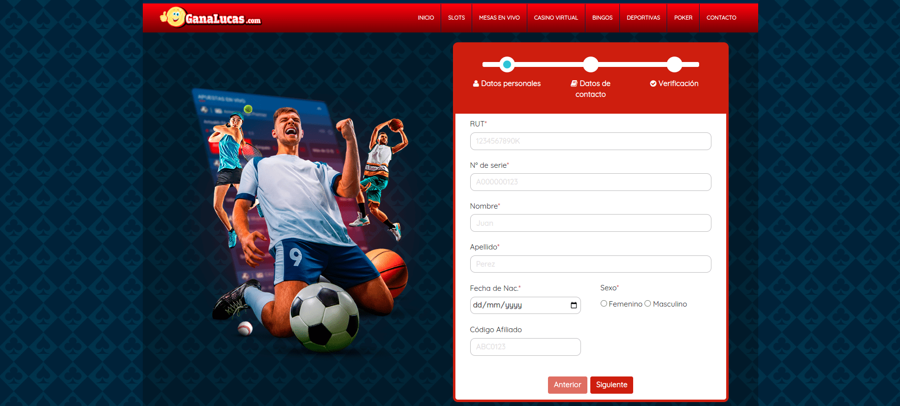 Registro en Ganalucas