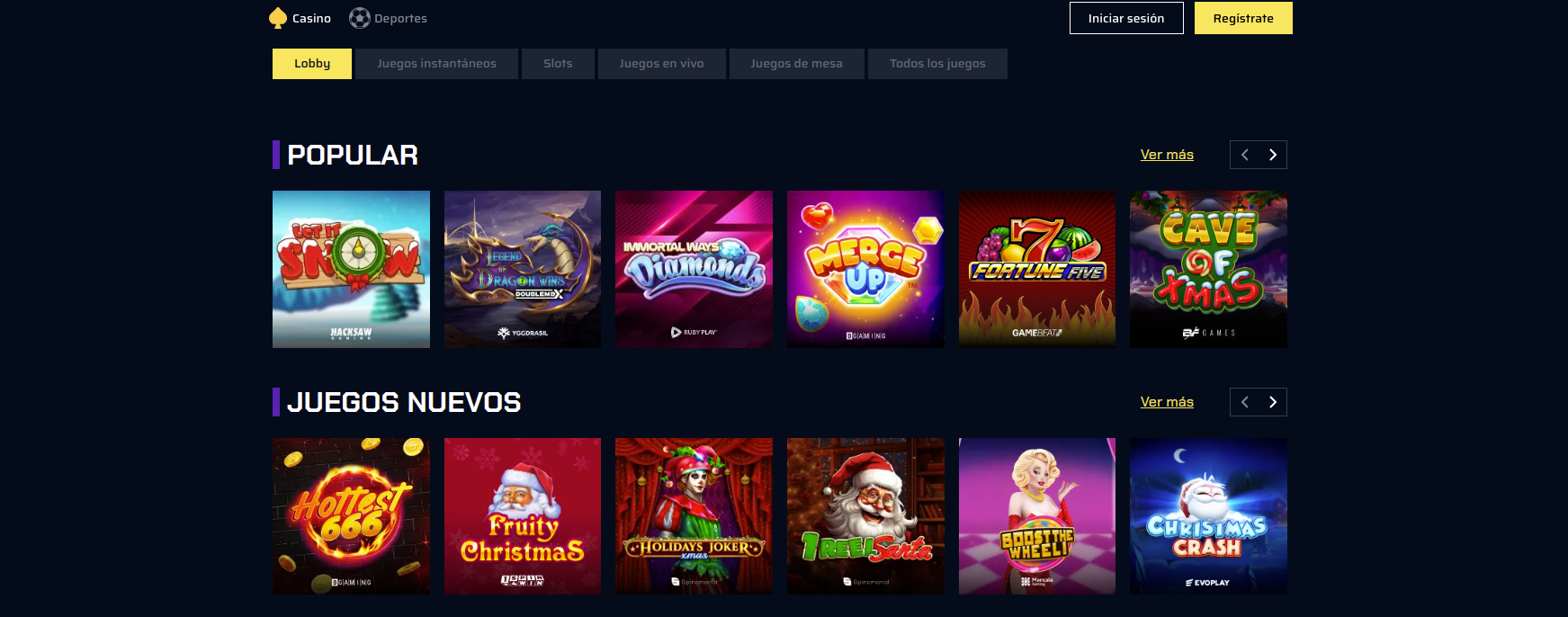 Juegos en Lucy's Casino