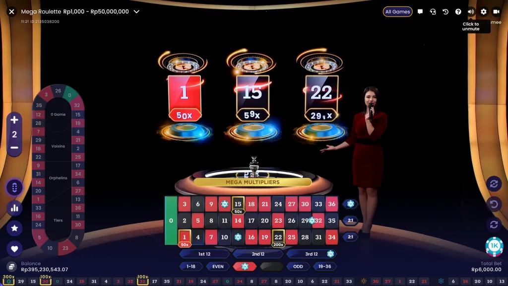 Jugar a la Mega Ruleta