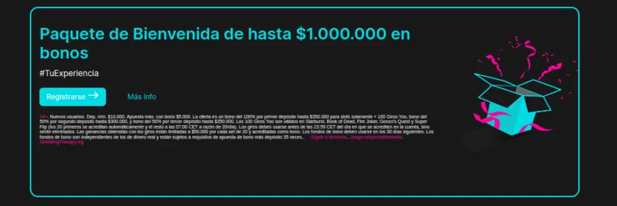 Propuestas de Bienvenida en SpinYoo