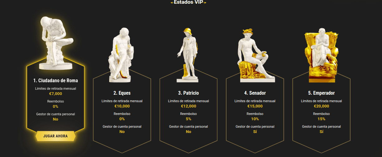 Programa VIP en Casinoly