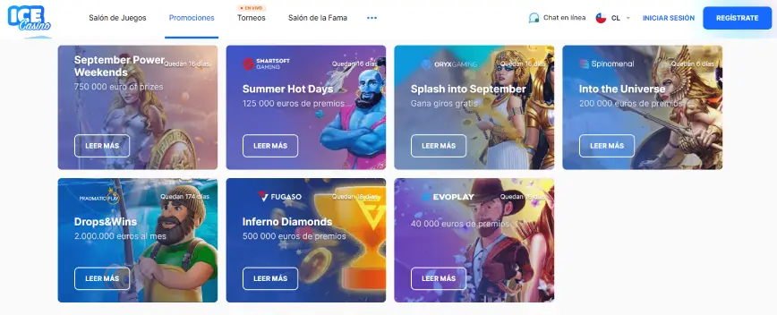 Promociones y bonos de Ice Casino