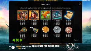 Símbolos en Pirate Gold