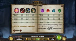 Símbolos en Tome of Madness