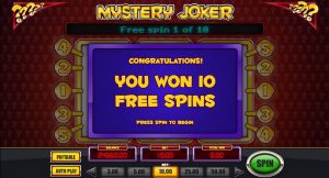 Giros gratis en Mystery Joker