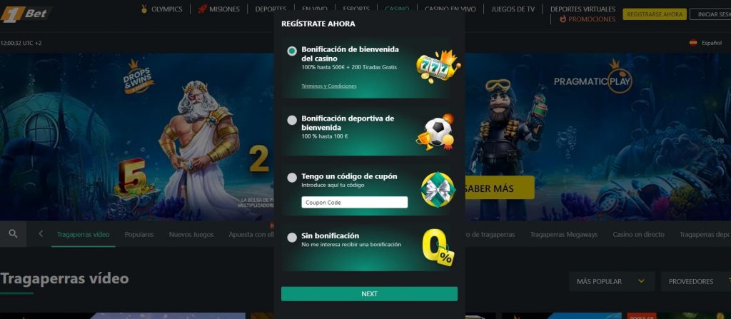 Registro en 1Bet