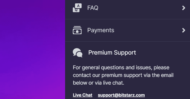 Atención al cliente de BitStarz