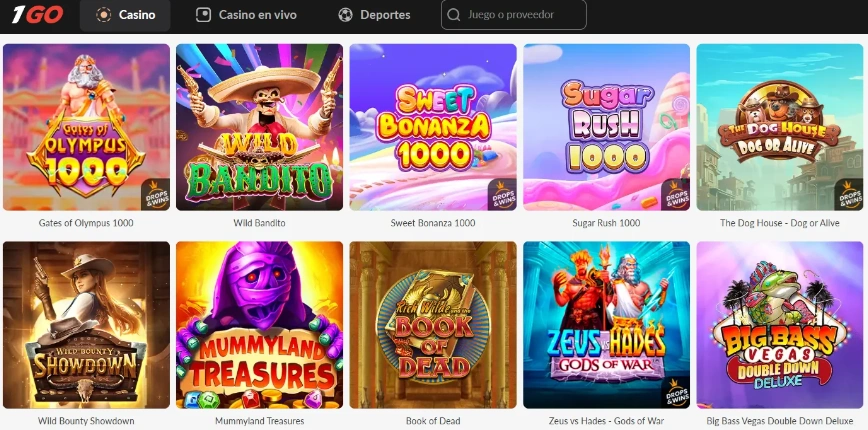 Juegos en 1Go Casino