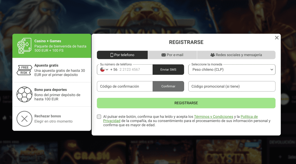 Proceso de registro en FanSport